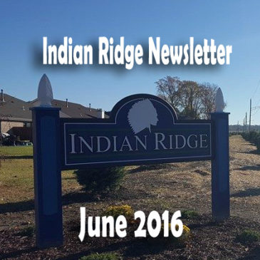 Indian Ridge Newsletter